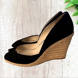Michael Kors Black Wedge Espadrille Heels